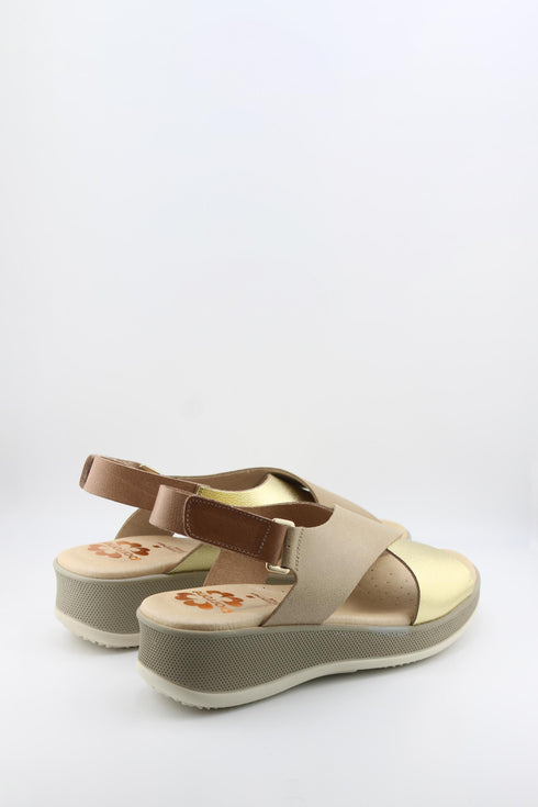 Porronet Platform Sandals with Crossed Straps